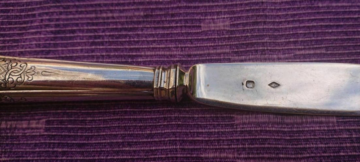 CHRISTOFLE CARDEILHAC STERLING SILVER 6 DESSERT KNIVE