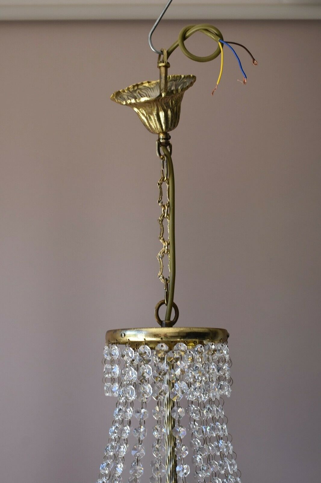 Matching Antique Style Vintage Crystal Chandeliers, Home Lighting, Lamp, Pendant