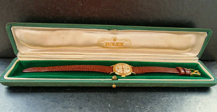 Rolex ♛ Precision 8823 Pink Gold 18C 750 Vintage Ledie's Luxury Watch 1950 Box
