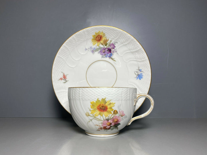 KPM BERLIN GEDECK TASSE UT NEUOSIER WEICHMALEREI BLUMEN DEKOR 50 1.WAHL 1914 Nr2