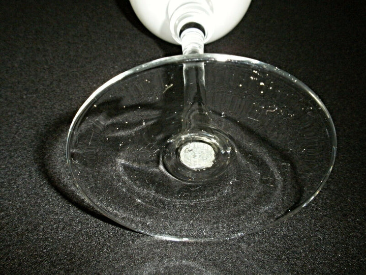 Rare Antique BACCARAT Clear & Opaline Crystal Chalice w/ Gold Hand Paintings