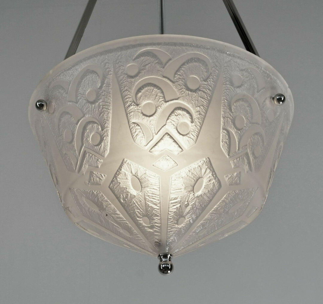 ドーム兄弟　アールデコ調　シャンデリア　1925年製