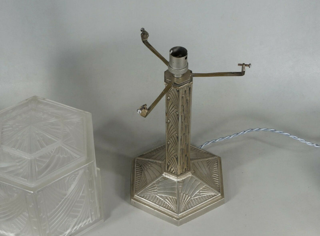 HETTIER & VINCENT : RARE FRENCH ART DECO LAMP 1930 ..... des hanots France 1925