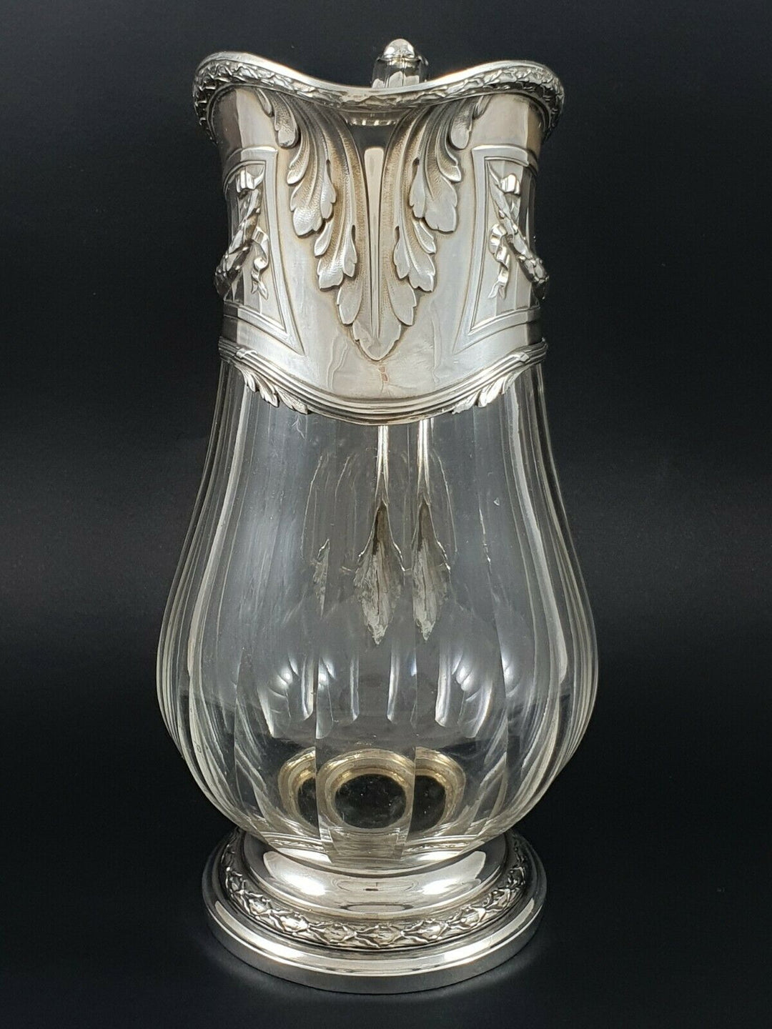 Puiforcat Aiguière en cristal et argent massif Minerve