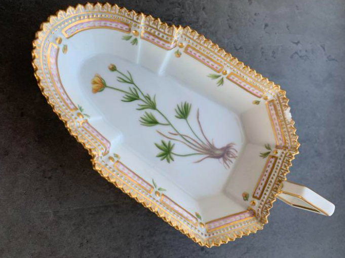 Royal Copenhagen Flora Danica Dish Plate Scoop Veronica Praecox 16cm Used