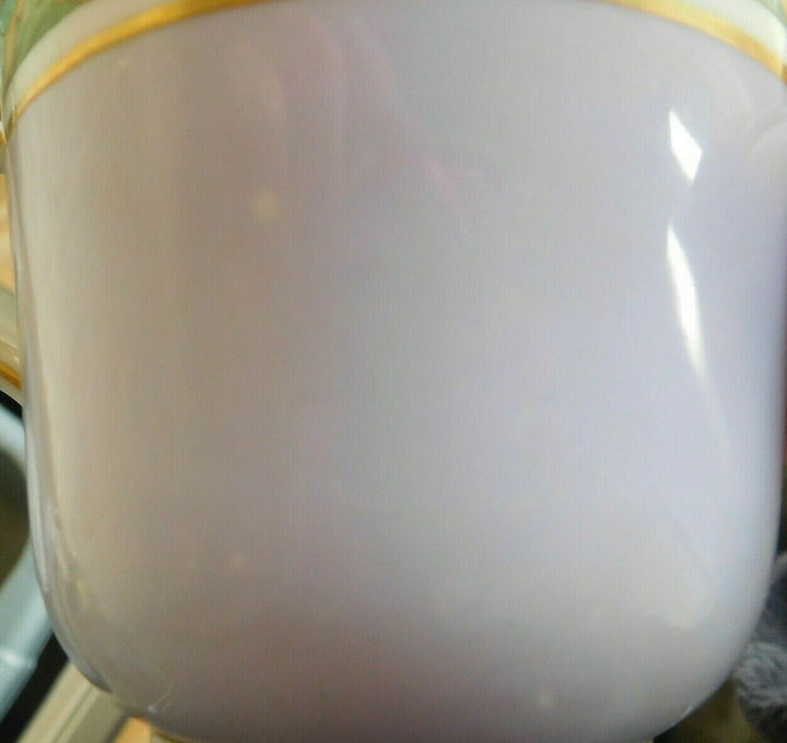 MISMATCHED ANTIQUE (1866) PURPLE MINTON ENAMELLED ROSE STRAWBERRY CUP AND SAUCER