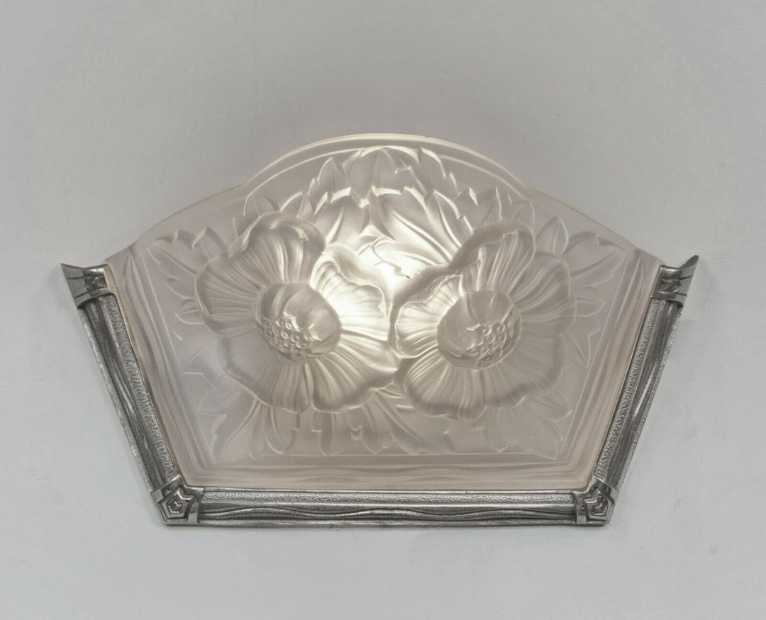 Moscovici & Verdun : a pair of French 1930 Art Deco wall sconces France