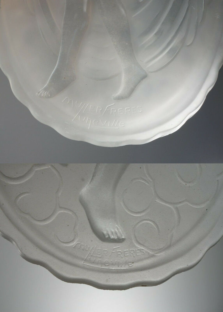 MULLER FRÈRES : French 1930 art deco chandelier ............... degué era France