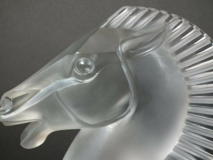 Rene Lalique Glass 'Longchamp B' Horse Head Mascot