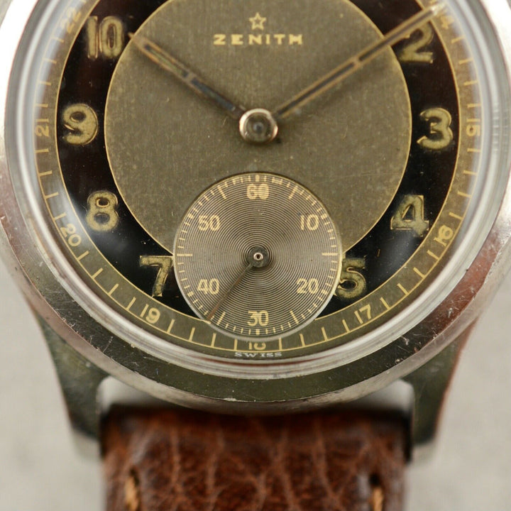 1950年　ヴィンテージ ゼニス　カラトラバ　ミリタリー　腕時計　126-6 スチール製