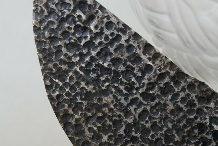 large French 1930 art deco lamp in wrought iron .................... France 1925