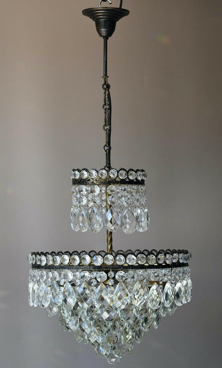 Empire Vintage Crystal Chandelier, Antique Style Lighting, French Lighting lamp