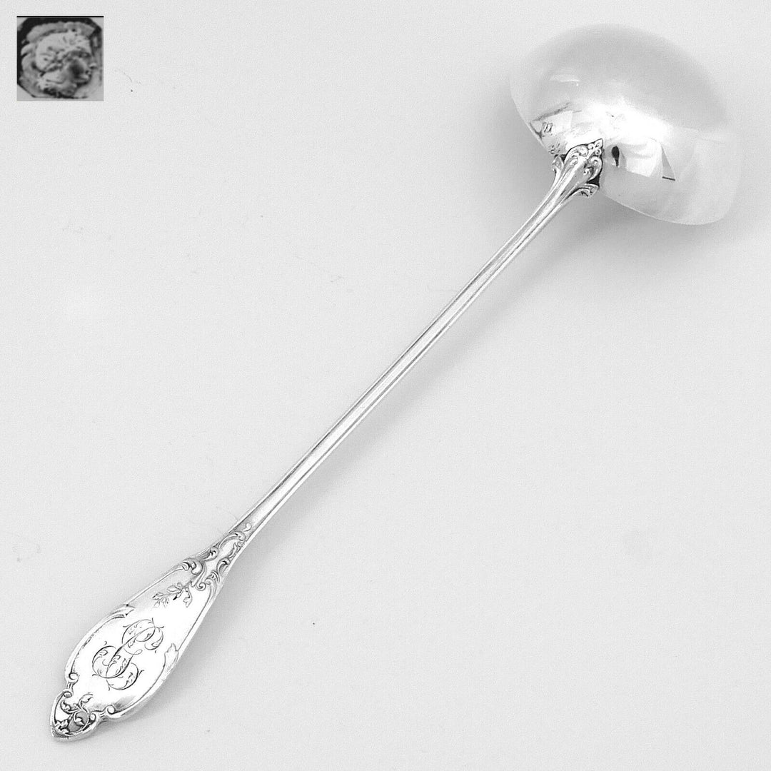 Debain Henin French Sterling Silver Dinner Flatware Set 49 Pc, Box, Flowers