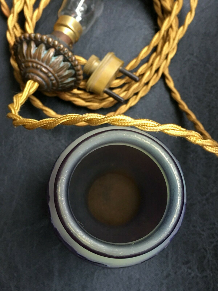 2021年 2月23日画像更新！エミールガレ　スミレの花のテーブルランプ（常夜灯）