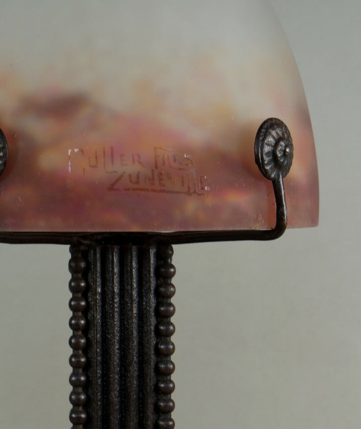 M.VASSEUR & MULLER FRERES : FRENCH 1930 ART DECO LAMP ........ wrought iron 1925