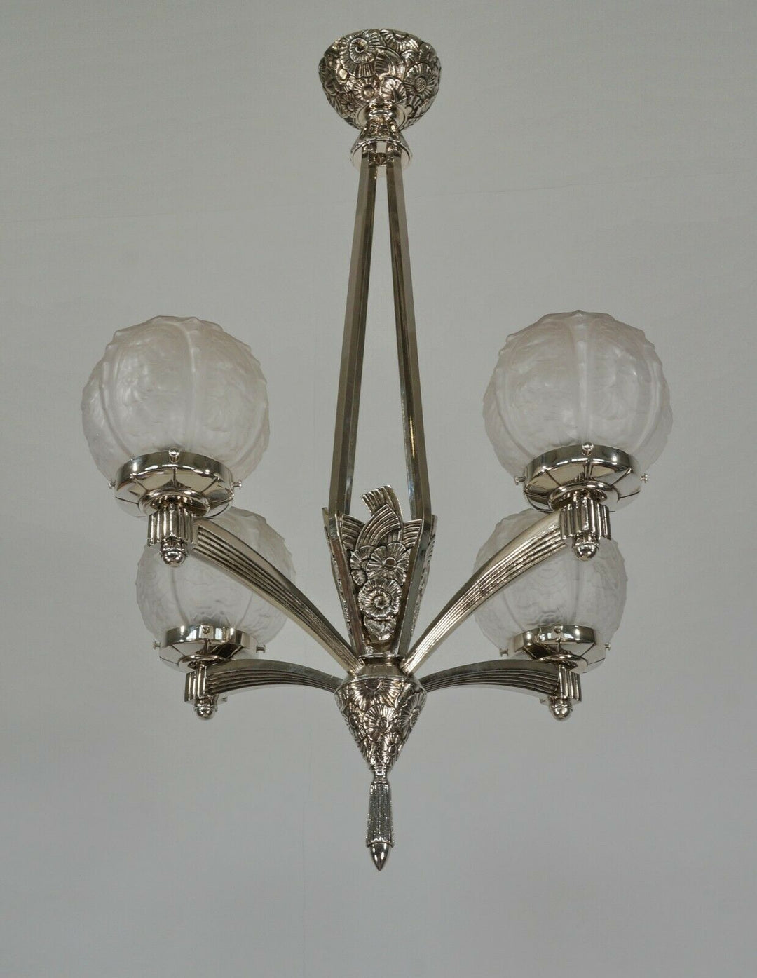VANDAMME : FRENCH 1930 ART DECO CHANDELIER .......... lamp muller degue daum era