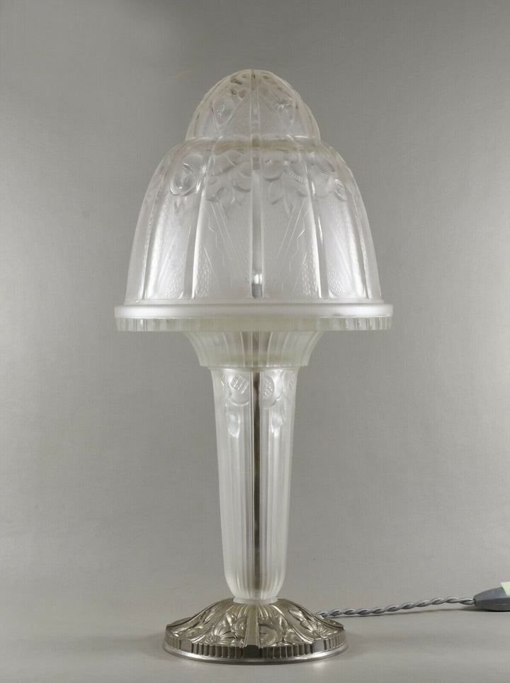 エティエ・ヴァンソン　非常に優れたアールデコランプ　1930年　フランス製