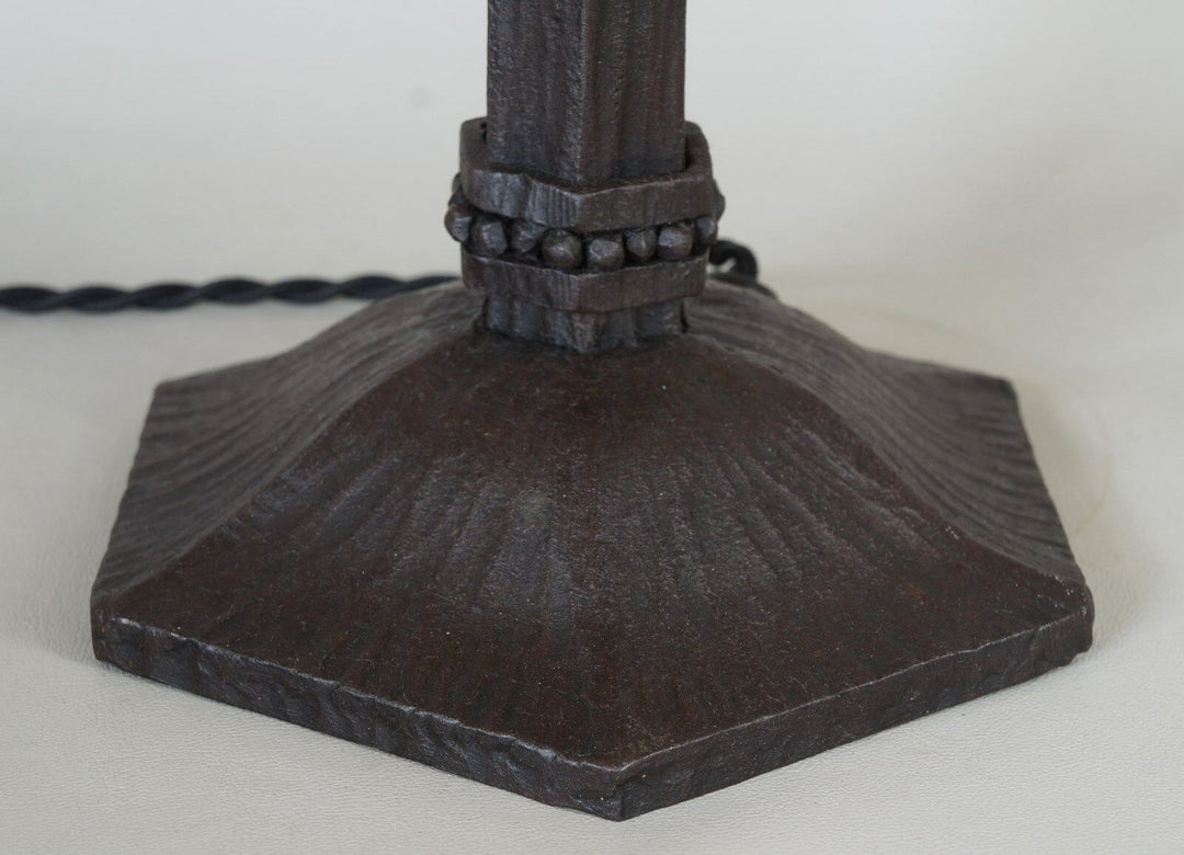 MULLER FRERES : FRENCH 1920 1930 ART DECO LAMP ......... wrought iron .. lampe