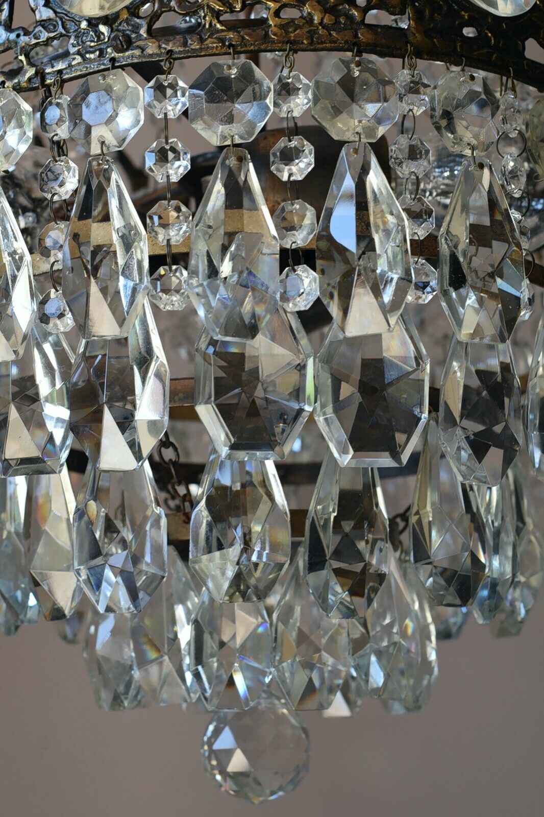 Oriental Vintage Crystal Chandelier, Home Antique Lighting, French Lighting lamp
