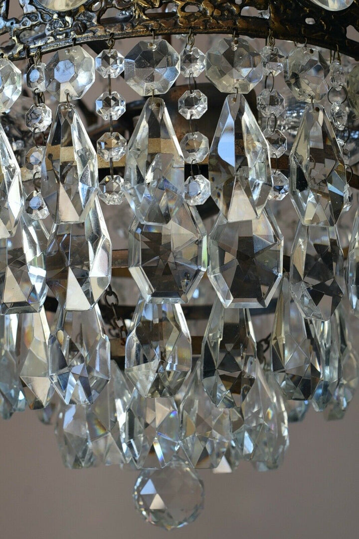 Oriental Vintage Crystal Chandelier, Home Antique Lighting, French Lighting lamp