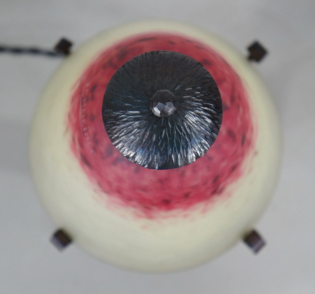 SCHNEIDER : FRENCH ART DECO LAMP 1930 .......... wrought iron .. muller era 1925