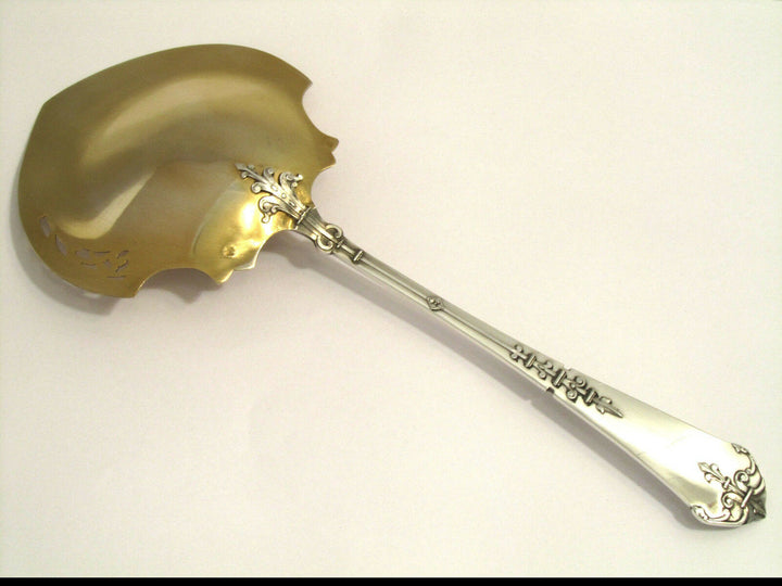 Coignet Fabulous French All Sterling Silver Gold Strawberry Spoon Ferrure