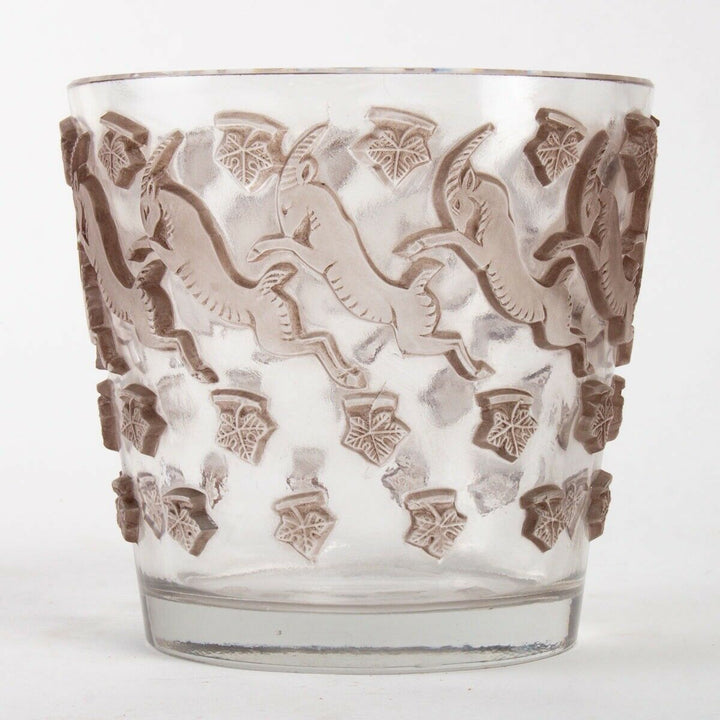 Vase Seau Champagne Jurançon Sepia René Lalique R.Lalique Glass Ice Bucket