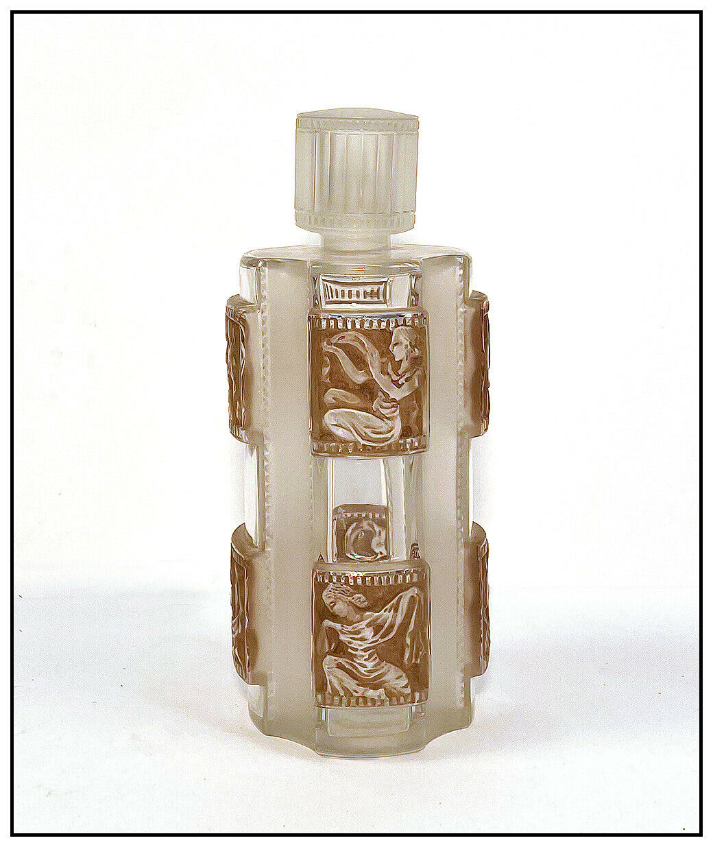 Rene Lalique Helene Cristal Parfum Bouteille Ancien Main Signé Femmes Décanteur