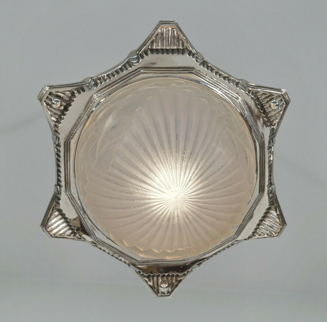 SCHNEIDER : FRENCH 1930 ART DECO FLUSH MOUNT pair available ........ lamp France