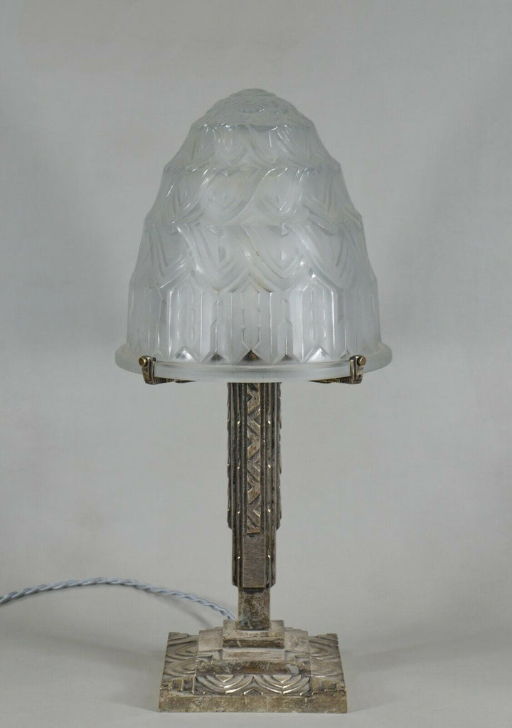 PIERRE MAYNADIER : large French 1930 art deco lamp ..... daum muller era France