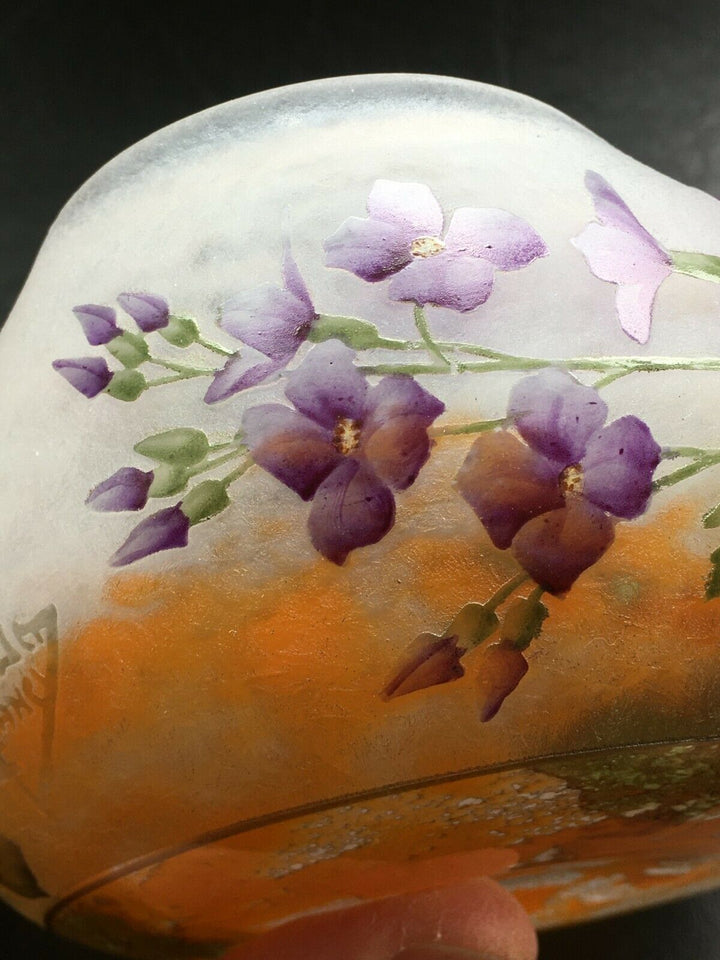 ドーム兄弟(DAUM NANCY)　大根の花のボウル　1900年代　アールヌーボー作品