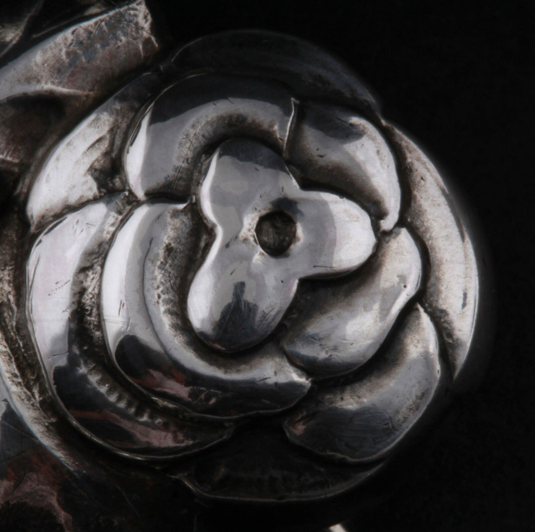 Georg Jensen Sterling Brooch w. Silverballs # 67, Basket. Silver. GJ himself.