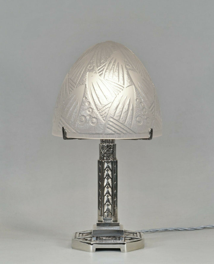 MAYNADIER & DAUM: rare French 1930 art deco lamp ..... muller sabino era France