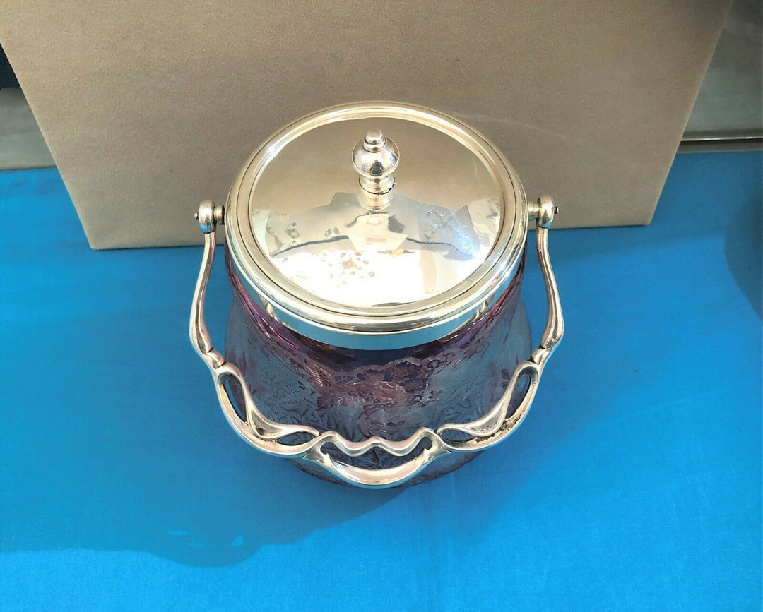 Crystal biscuit bucket baccarat decor strawberry clear acid silvery metal