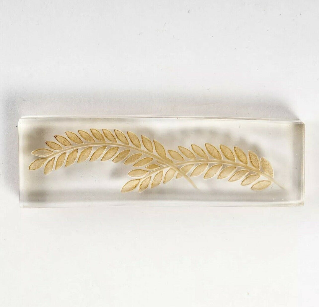6 Porte Couteaux Epis Patine Sepia René Lalique R.Lalique Glass Knife Rests