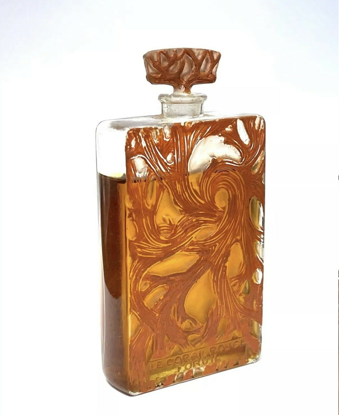Flacon Corail Rouge Forvil Émaillé Rouge René Lalique R.Lalique Red Enamel Glass