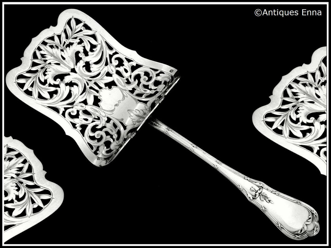 Coignet French All Sterling Silver Asparagus Pastry Toast Server