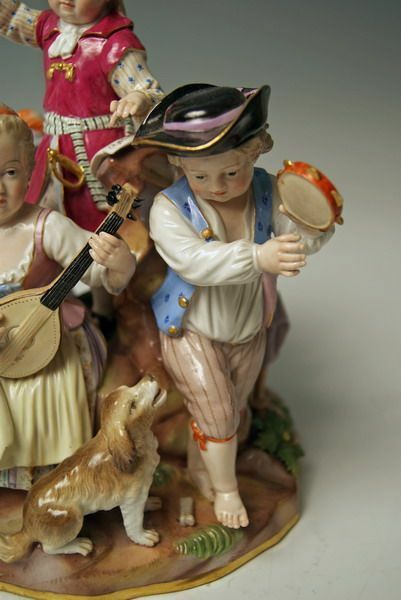 マイセン人形（フィギュリン）音楽を奏でる子供たち、1860年頃