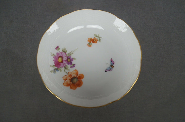 KPM Berlin Hand Painted Dresden Floral Butterfly & Gold Tea Cup & Saucer F