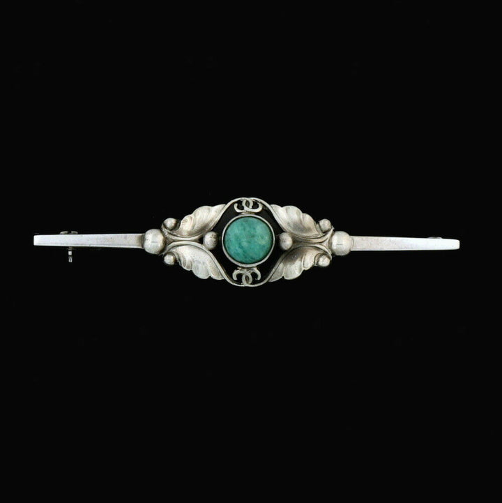 Georg Jensen. Sterling Silver Brooch with Amazonite #227