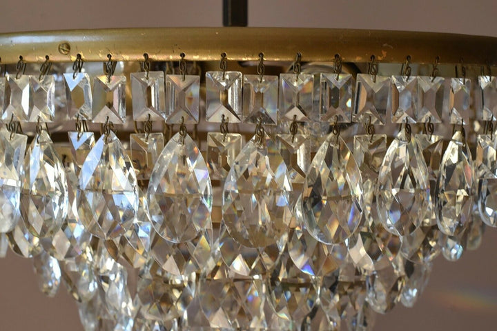 Flush Antique French Vintage Crystal Chandelier Pendant Ceiling Hallway Lighting