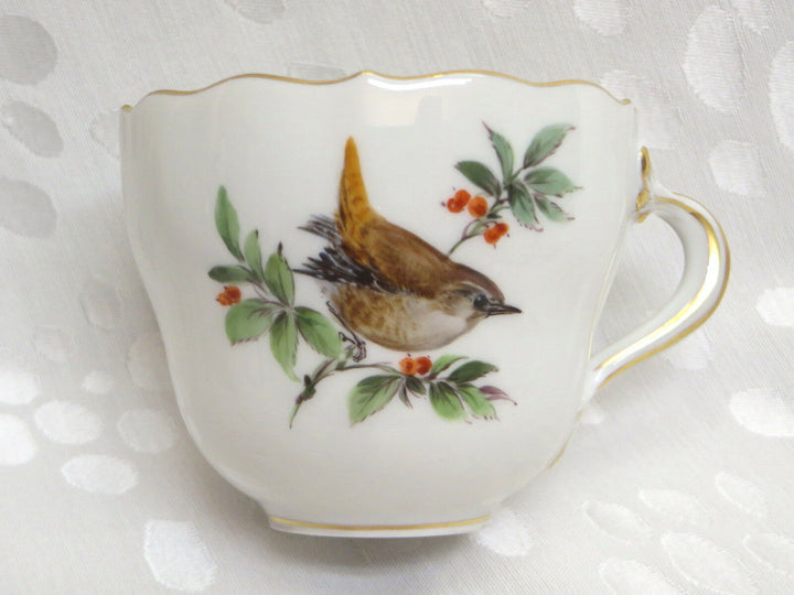 TOP-Meissen 1.Wahl Mocca-/Espresso-Service, Vögel, Insekten, & Kuchenteller ©