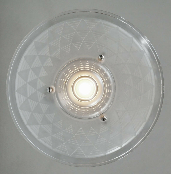 PETITOT : large French 1930 art deco pendant #1 ... chandelier muller era France