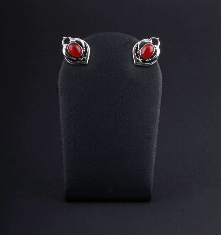ジョージジェンセン(Georg Jensen)　シルバーイヤークリップ　カーネリアン　2016年