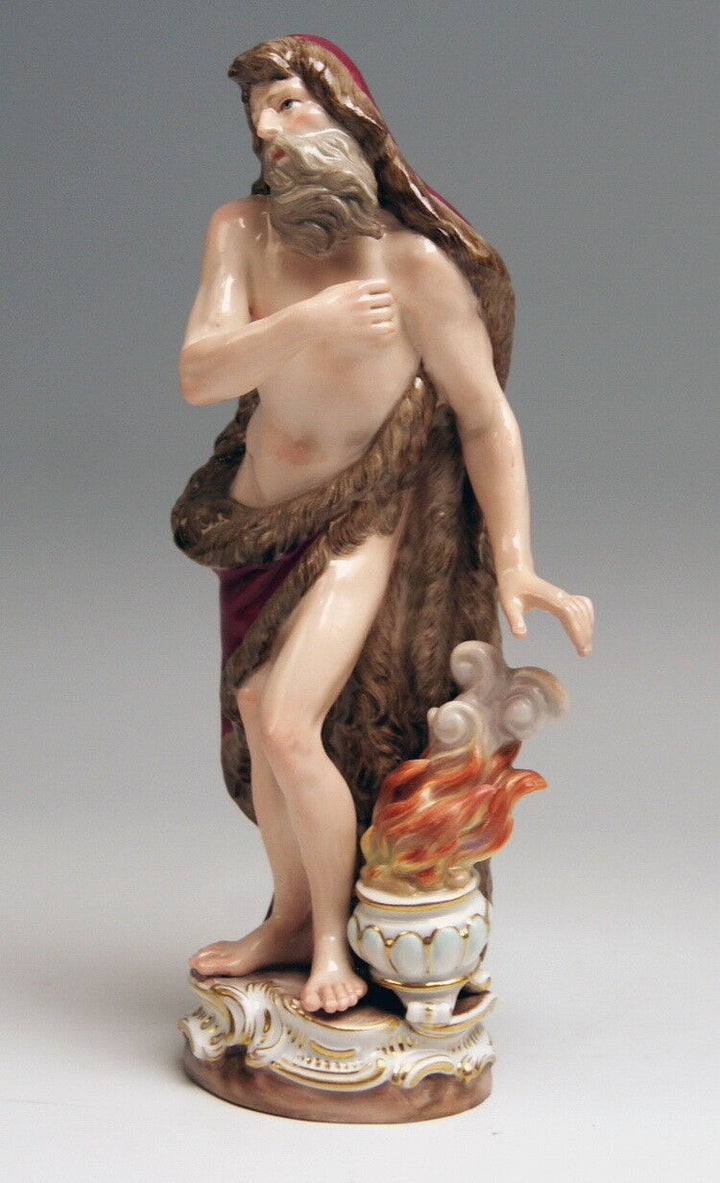マイセン人形(MEISSEN)　冬の寓意　ケンドラー作