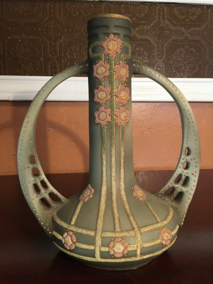 オールドノリタケ　コラレン　花瓶