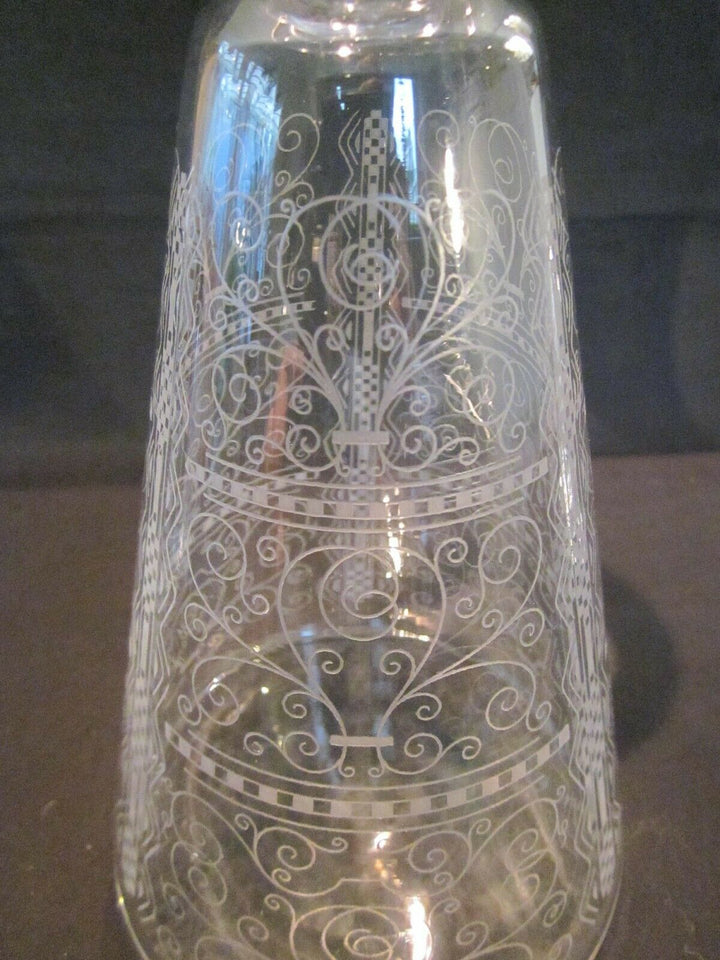 Baccarat Karaffe mit 2 Gläser das Set ist signiert