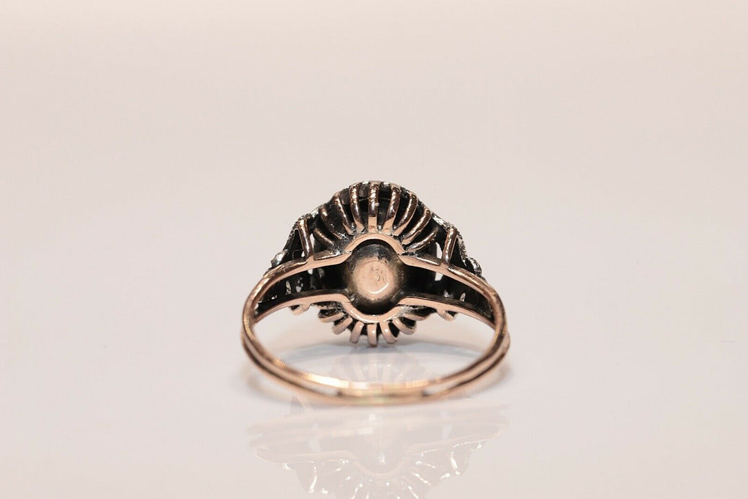 アンティーク オリジナル 8K ナチュラルローズカットダイヤモンドのリング