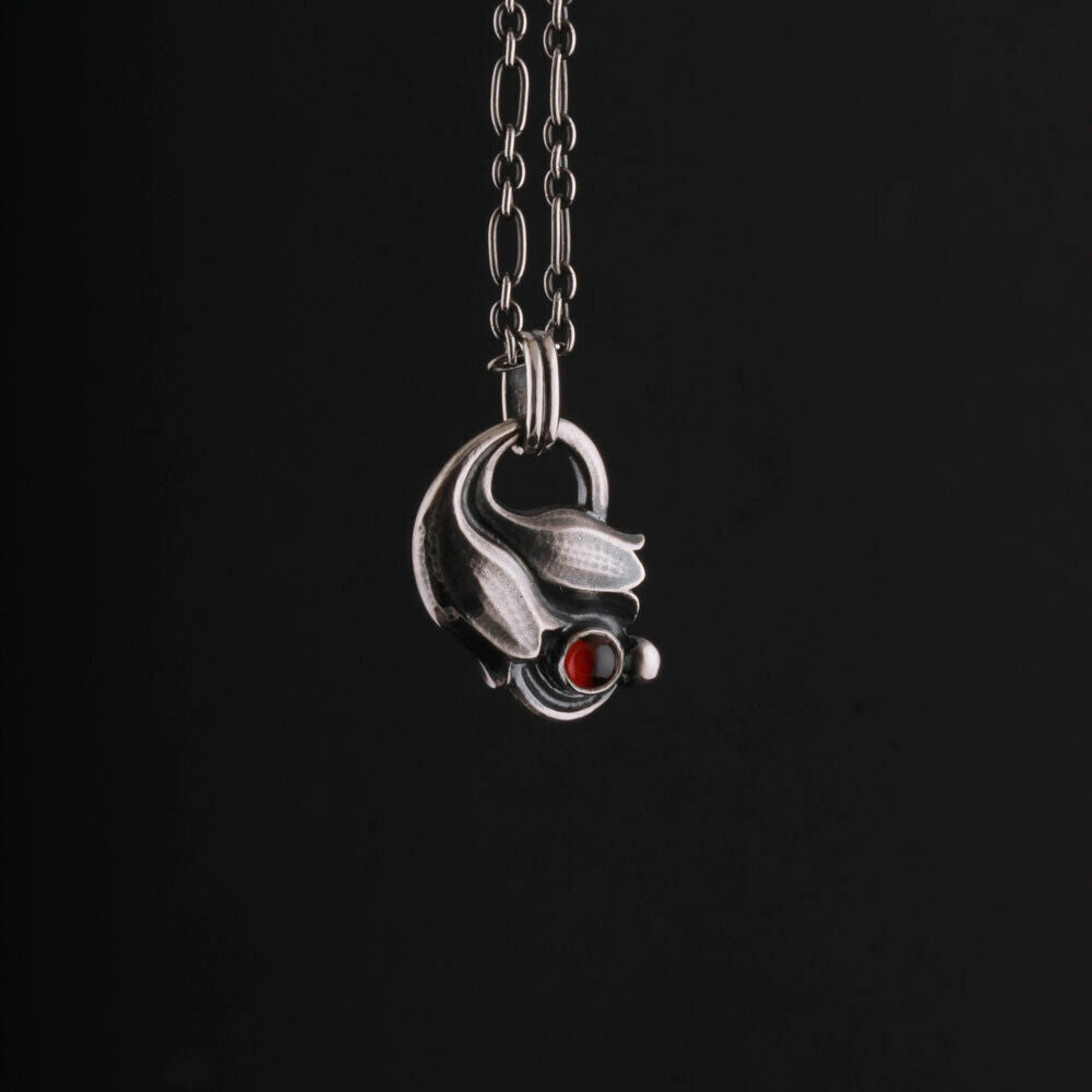 GEORG JENSEN Sterling Pendant of the Year 1999 / 2019, Silver. Rhodolite Garnet.