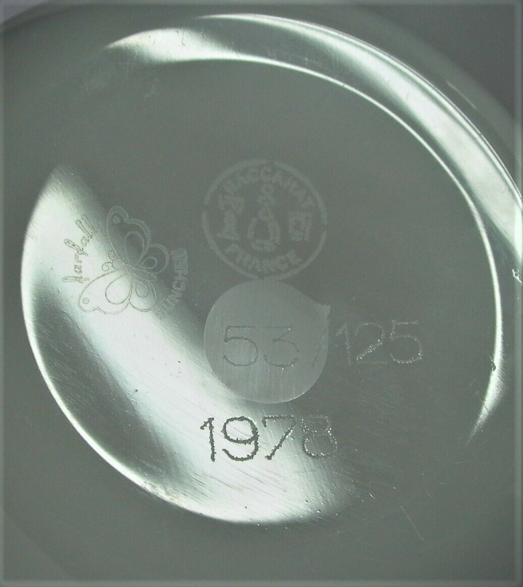 edles Paperweight BACCARAT 1978 - EXOTIC BUTTERFLY - lim. Edition No 53/125